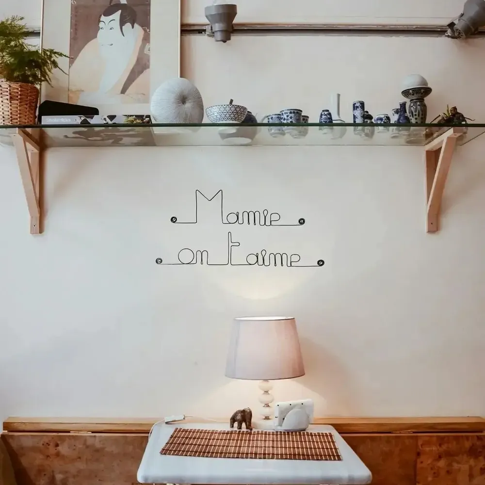 Other wall decoration - Grandmothers' Day "Grandma, we love you" - in Wire - BIJOUX DE MUR