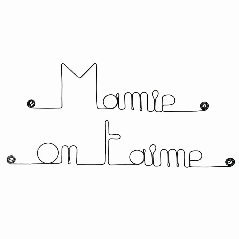 Other wall decoration - Grandmothers' Day "Grandma, we love you" - in Wire - BIJOUX DE MUR