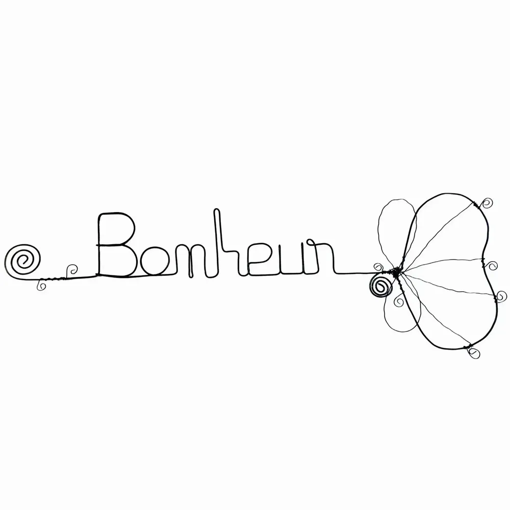 Other wall decoration - Ginkgo Flower - "Happiness" - Wire Wall Decoration - BIJOUX DE MUR