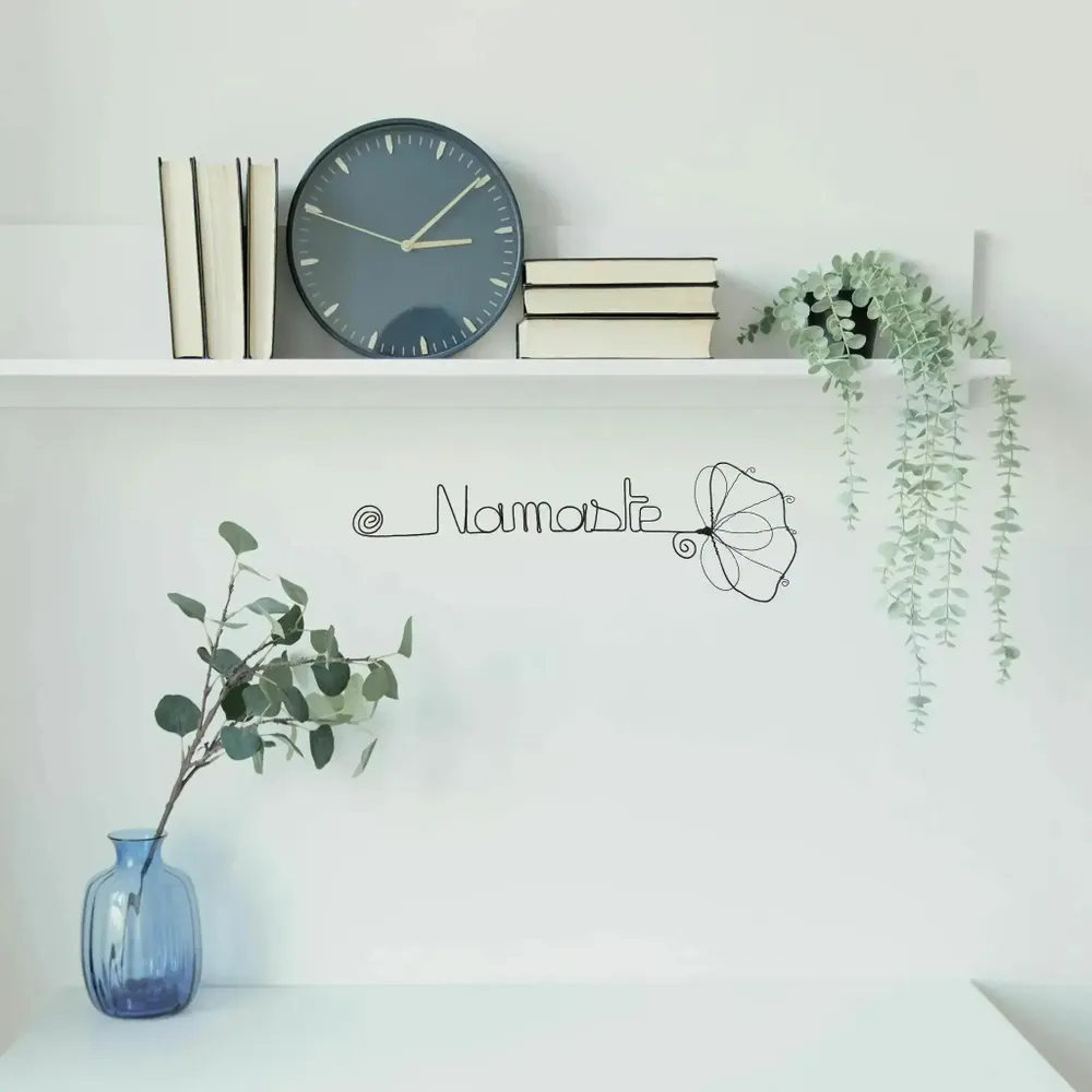 Other wall decoration - Ginkgo Flower - "Namaste" - Wire Wall Decoration - BIJOUX DE MUR