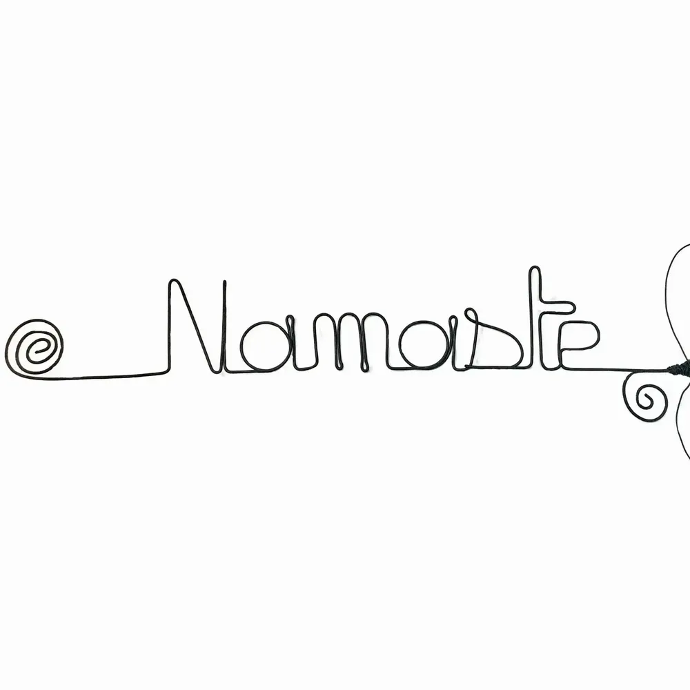 Other wall decoration - Ginkgo Flower - "Namaste" - Wire Wall Decoration - BIJOUX DE MUR