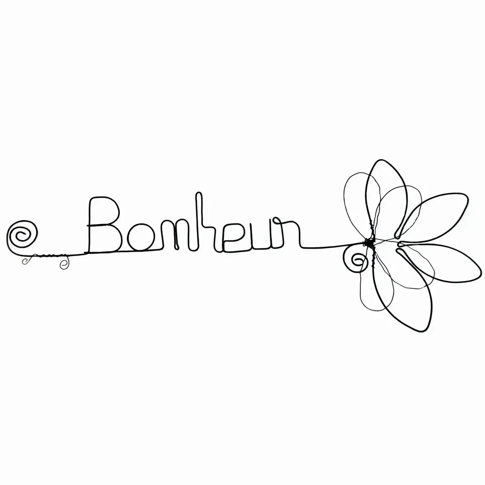 Other wall decoration - Lotus Flower - "Happiness" - Wire Wall Decoration - BIJOUX DE MUR