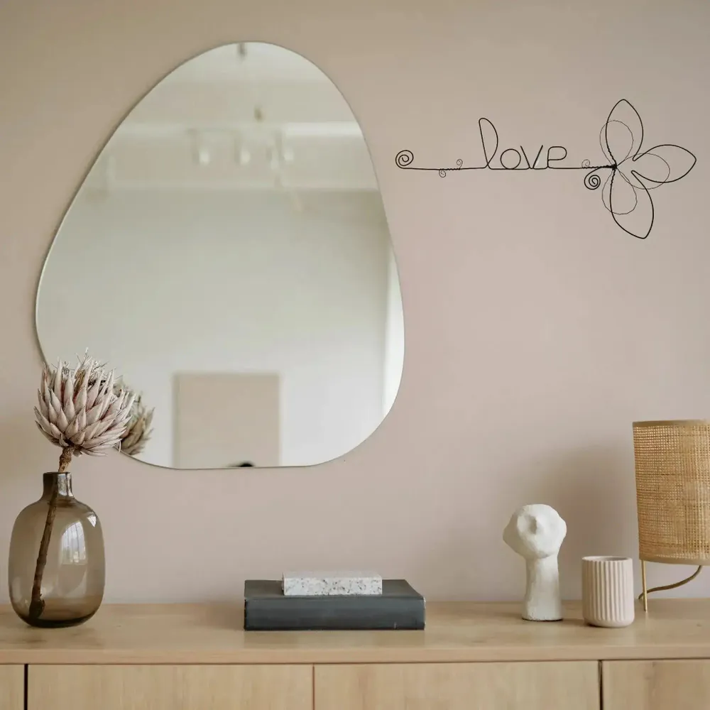 Other wall decoration - Fleur de Lys - "Love" - ​​Wire wall decoration - BIJOUX DE MUR