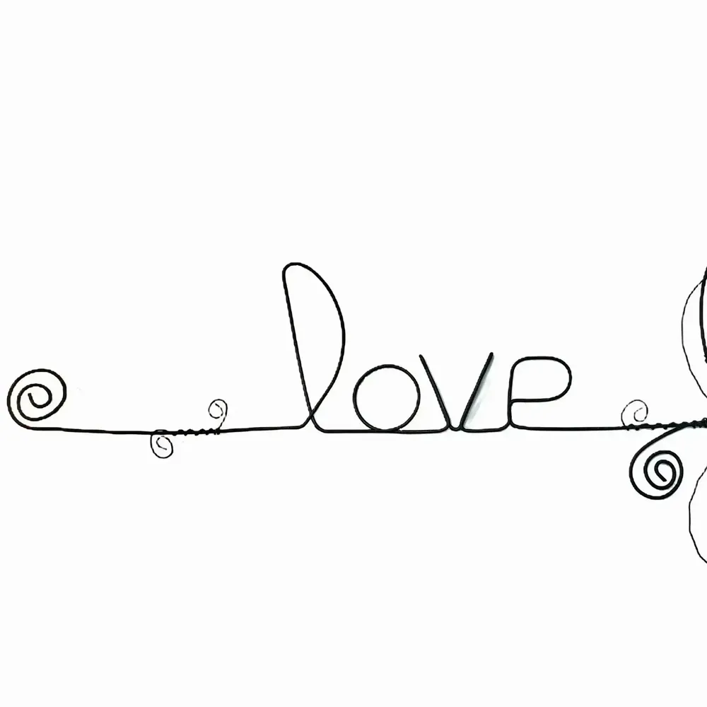 Other wall decoration - Fleur de Lys - "Love" - ​​Wire wall decoration - BIJOUX DE MUR