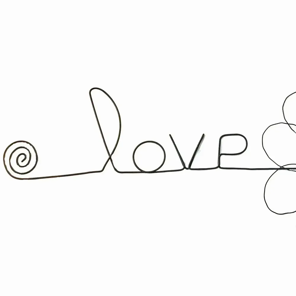 Other wall decoration - Daisy Flower - "Love" - ​​Wire Wall Decoration - BIJOUX DE MUR