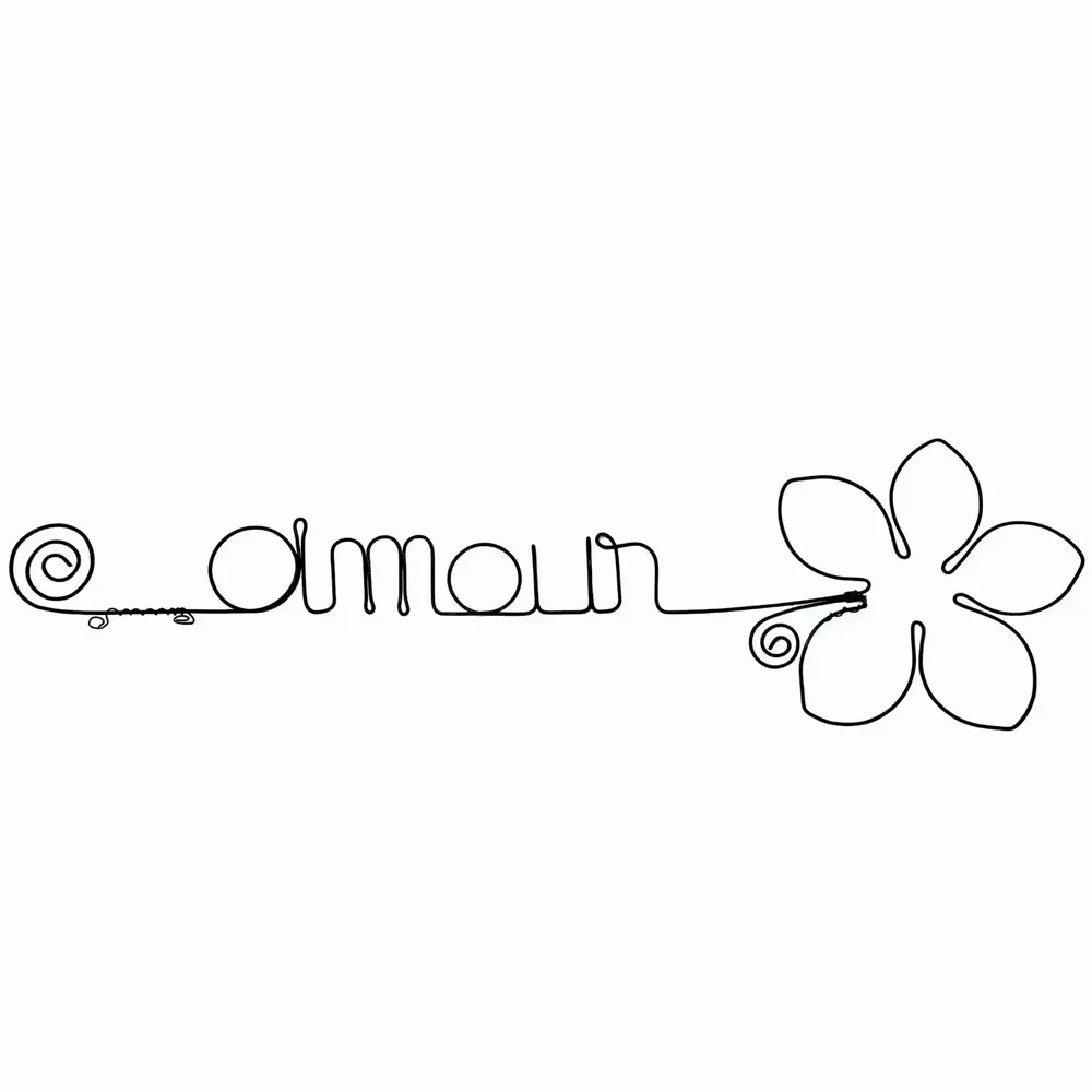 Other wall decoration - Daisy Flower - "Love" - ​​Wire Wall Decoration - BIJOUX DE MUR