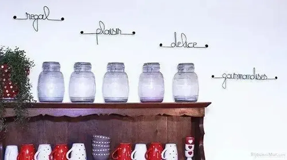 Other wall decoration - Set of small metal words for "CUISINE" - BIJOUX DE MUR