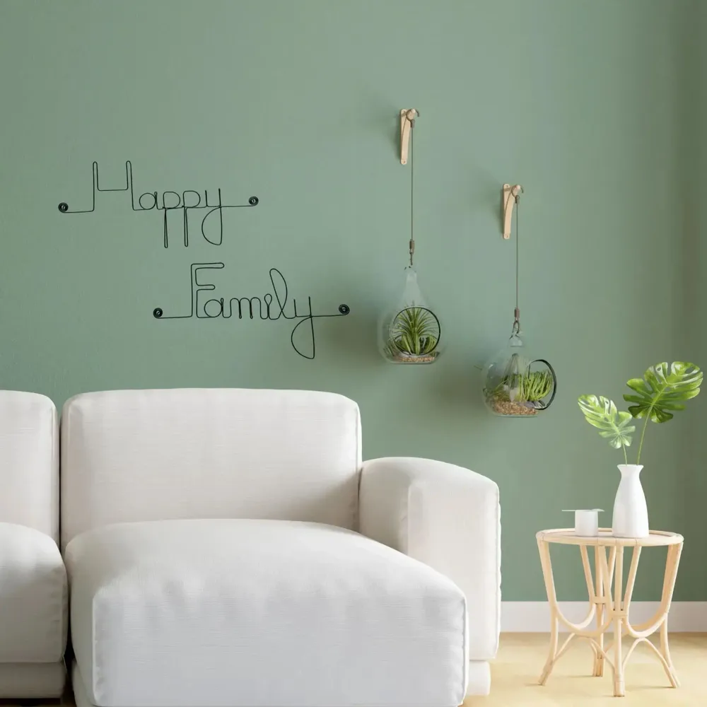 Cadeaux - Happy Family – Déco murale fil de fer handmade - home decor - BIJOUX DE MUR