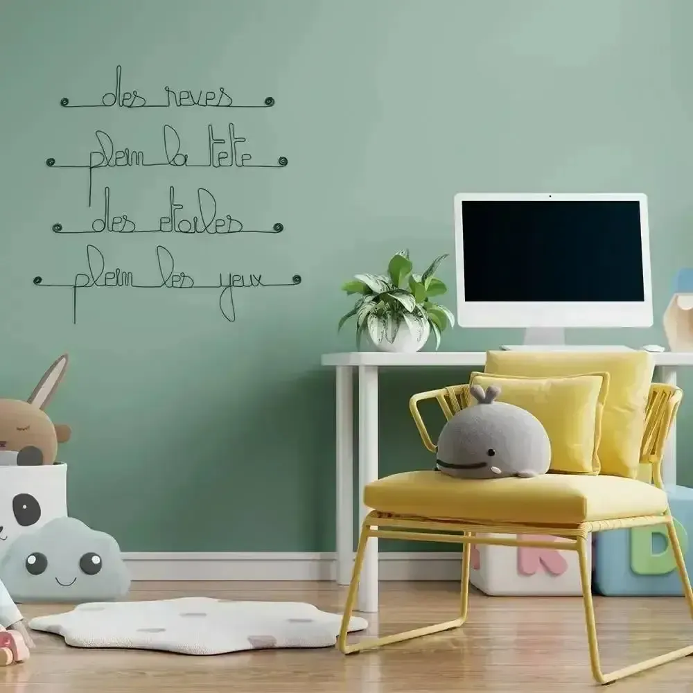 Other wall decoration - Wire Wall Writings - Dream Bedroom Decor - BIJOUX DE MUR