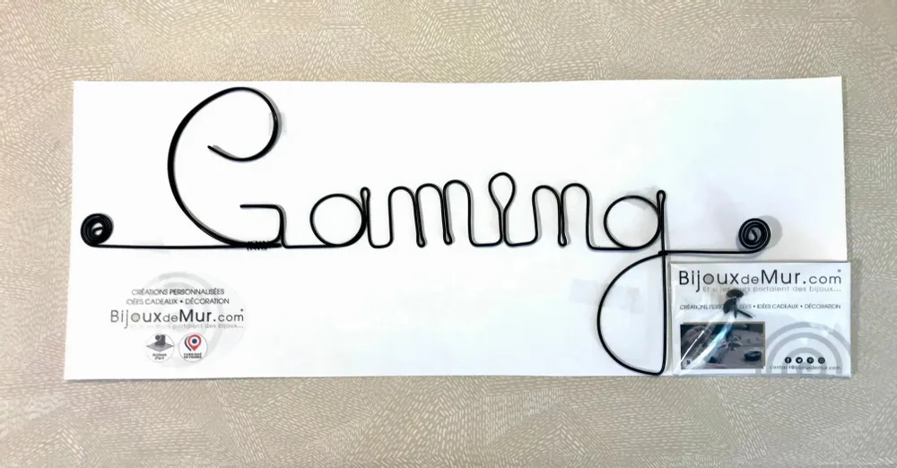 Other wall decoration - Wire Wall Decoration " Gaming ” - to pin - Wall Jewelry - BIJOUX DE MUR