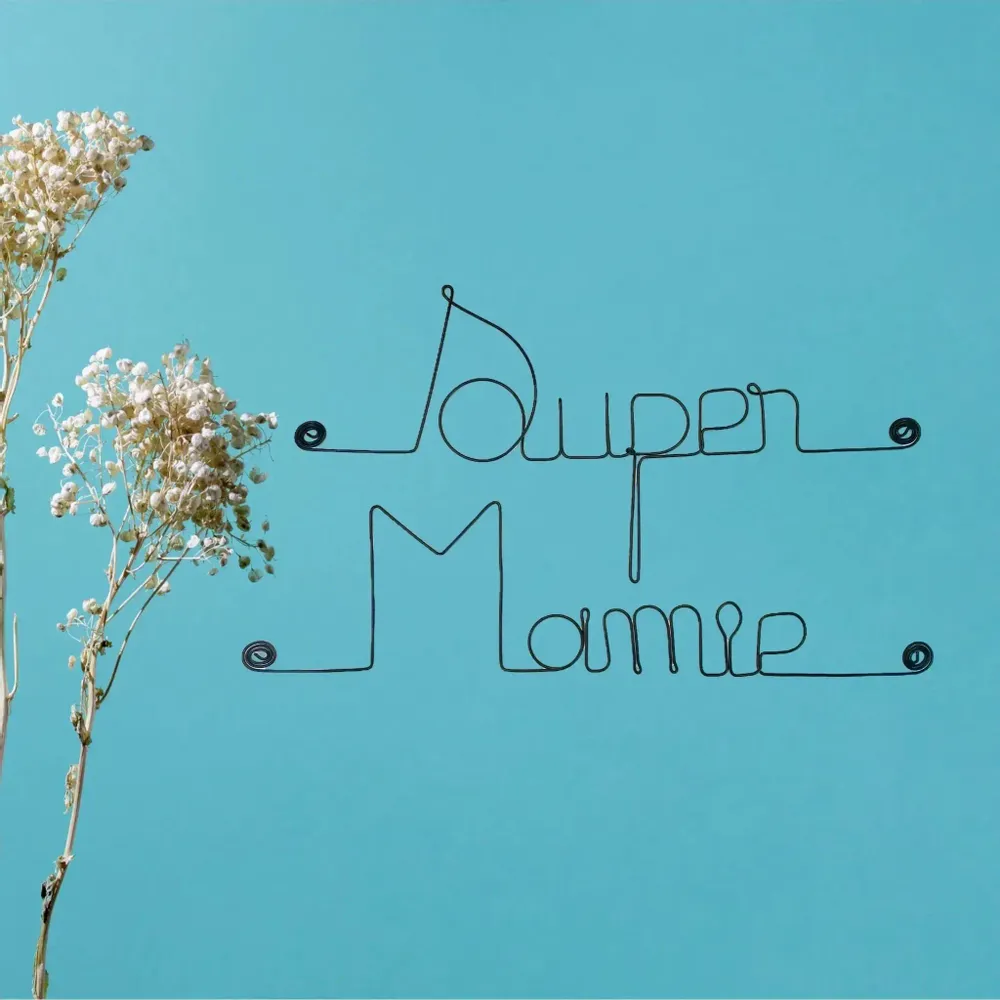 Decorative objects - Wire Wall Decoration\" Super Granny\” - to pin - BIJOUX DE MUR