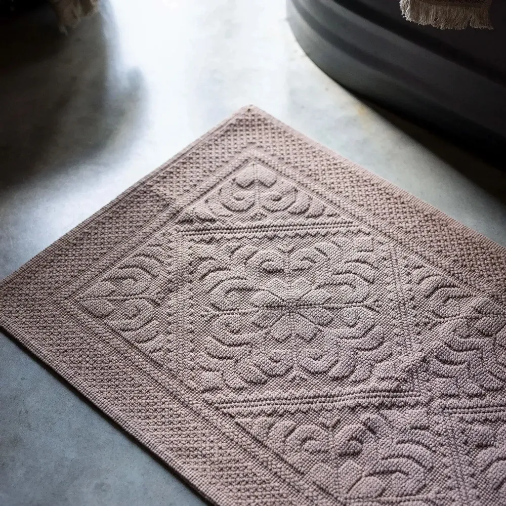Autres linges de bain - Tapis de bain Enzo Noisette 54 x 64 - MAISON VIVARAISE - SDE VIVARAISE WINKLER
