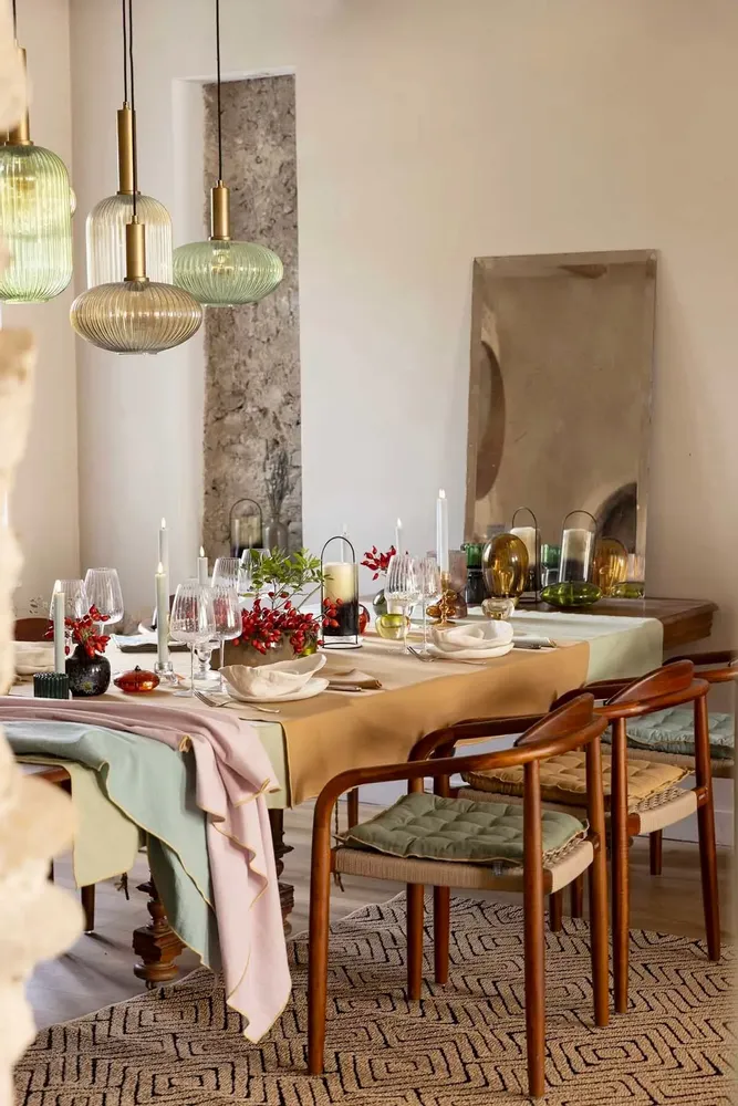 Table cloths - Recycled Tablecloth Grace Parme 170 X 300 - MAISON VIVARAISE - SDE VIVARAISE WINKLER