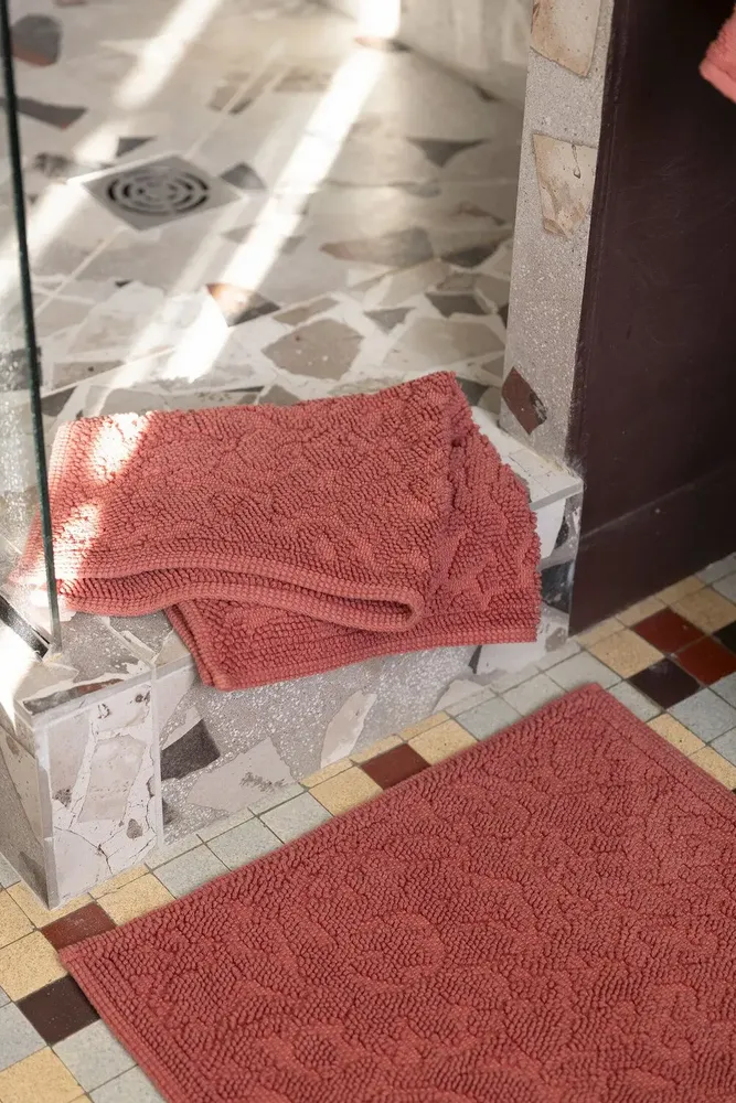 Other bath linens - Gilda bath mat Sienne 54 X 110 - MAISON VIVARAISE - SDE VIVARAISE WINKLER