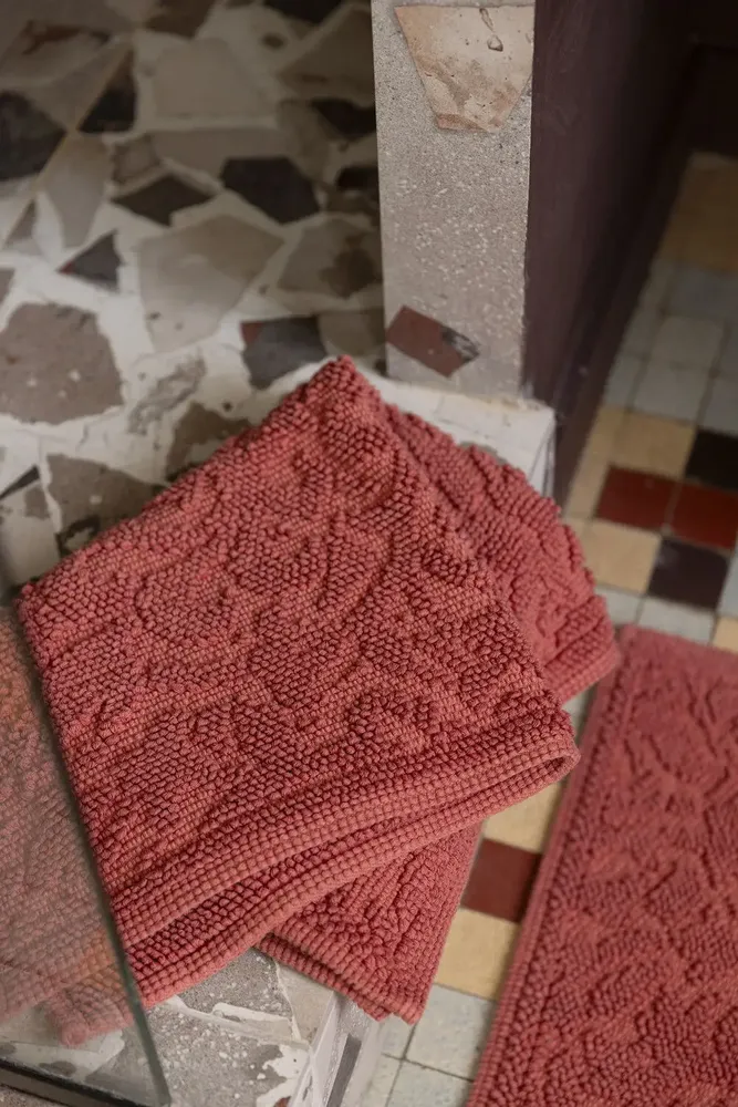 Other bath linens - Gilda bath mat Sienne 54 X 110 - MAISON VIVARAISE - SDE VIVARAISE WINKLER