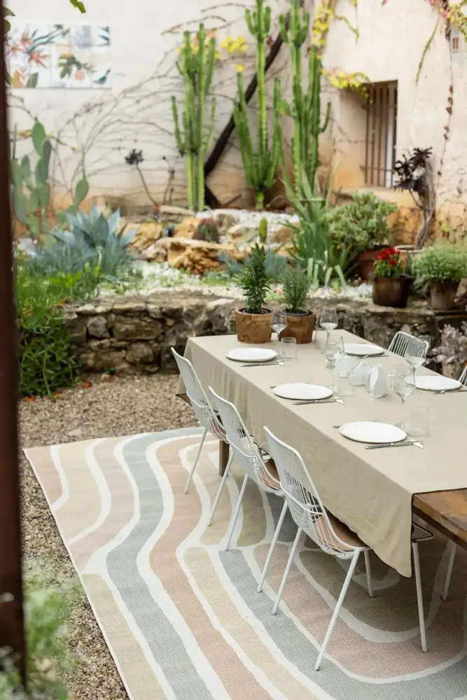 Table cloths - Recycled Tablecloth Grace Camel 170 X 300 - MAISON VIVARAISE - SDE VIVARAISE WINKLER