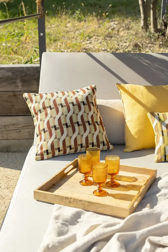 Cushions - Outdoor Cushion Kali Moka 45 X 45 - MAISON VIVARAISE - SDE VIVARAISE WINKLER