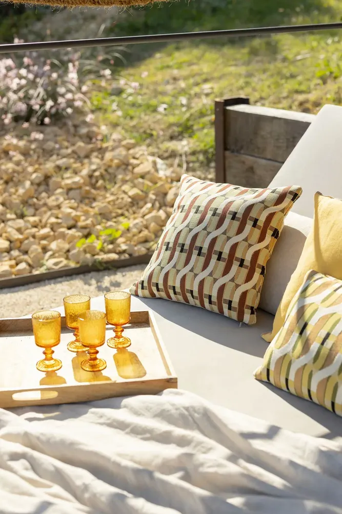 Cushions - Outdoor Cushion Kali Moka 45 X 45 - MAISON VIVARAISE - SDE VIVARAISE WINKLER