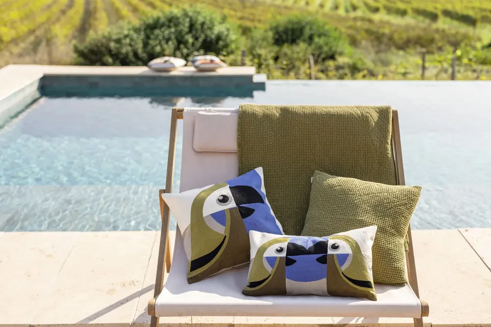 Cushions - Recycled Cushion Maia Cèdre 45 X 45 - MAISON VIVARAISE - SDE VIVARAISE WINKLER