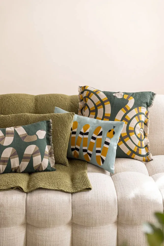 Coussins - Coussin Zeff Yoka Abysse 45 x 45 - MAISON VIVARAISE - SDE VIVARAISE WINKLER