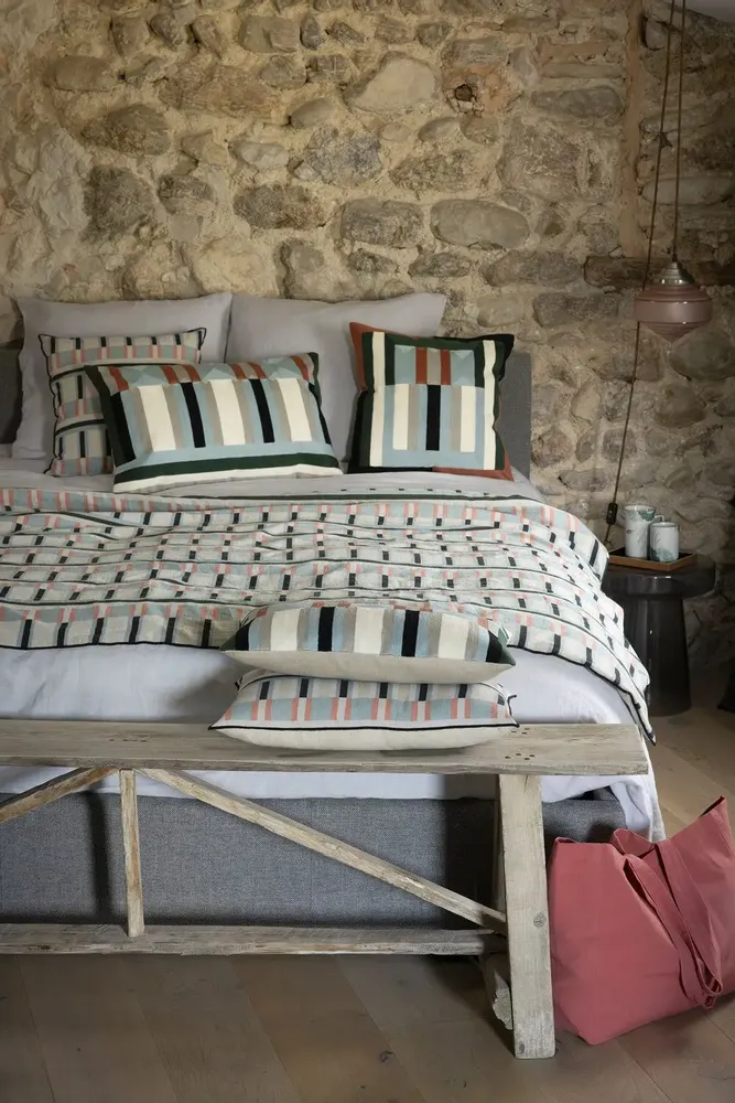 Cushions - Printed Cushion Jason Ciel 45 X 45 - MAISON VIVARAISE - SDE VIVARAISE WINKLER