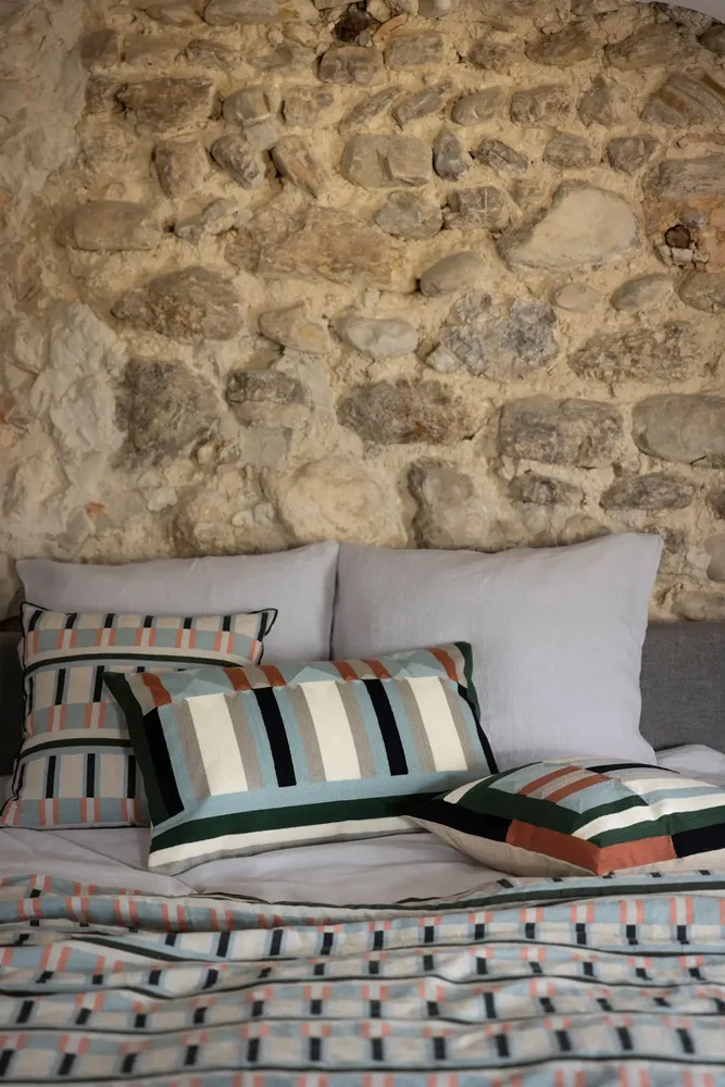 Cushions - Printed Cushion Jason Ciel 45 X 45 - MAISON VIVARAISE - SDE VIVARAISE WINKLER