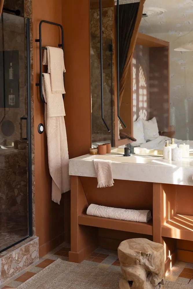 Bath towels - Hand Towel Zoé Poudre 50 X 100 - MAISON VIVARAISE - SDE VIVARAISE WINKLER