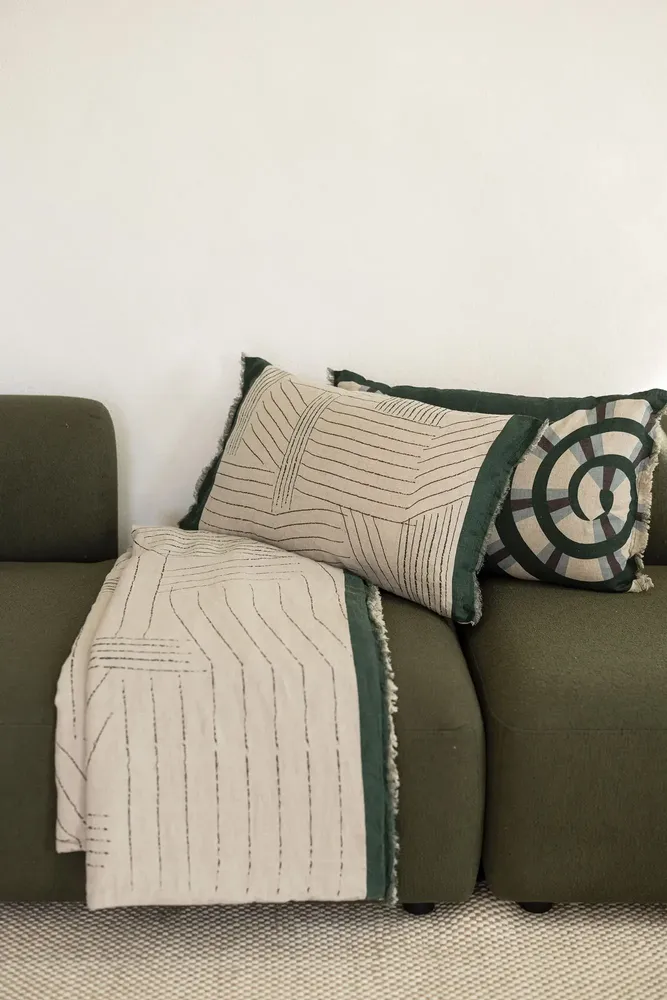 Cushions - Cushion Zeff Kori Abysse 40 X 65 - MAISON VIVARAISE - SDE VIVARAISE WINKLER