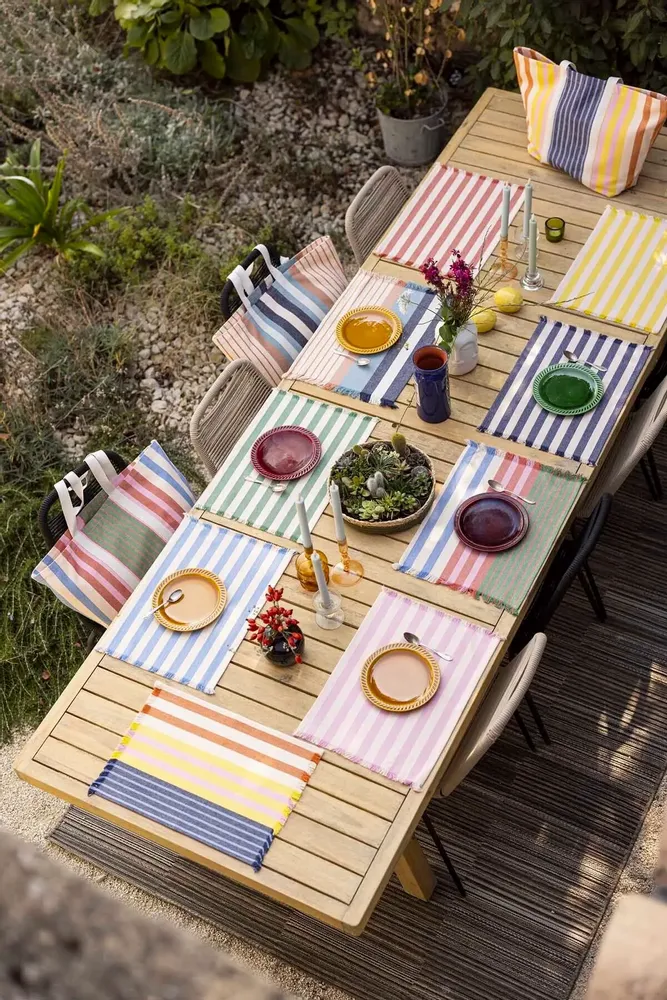 Nappes - Set de table Yuna recyclé Riviera 35 x 45 - MAISON VIVARAISE - SDE VIVARAISE WINKLER