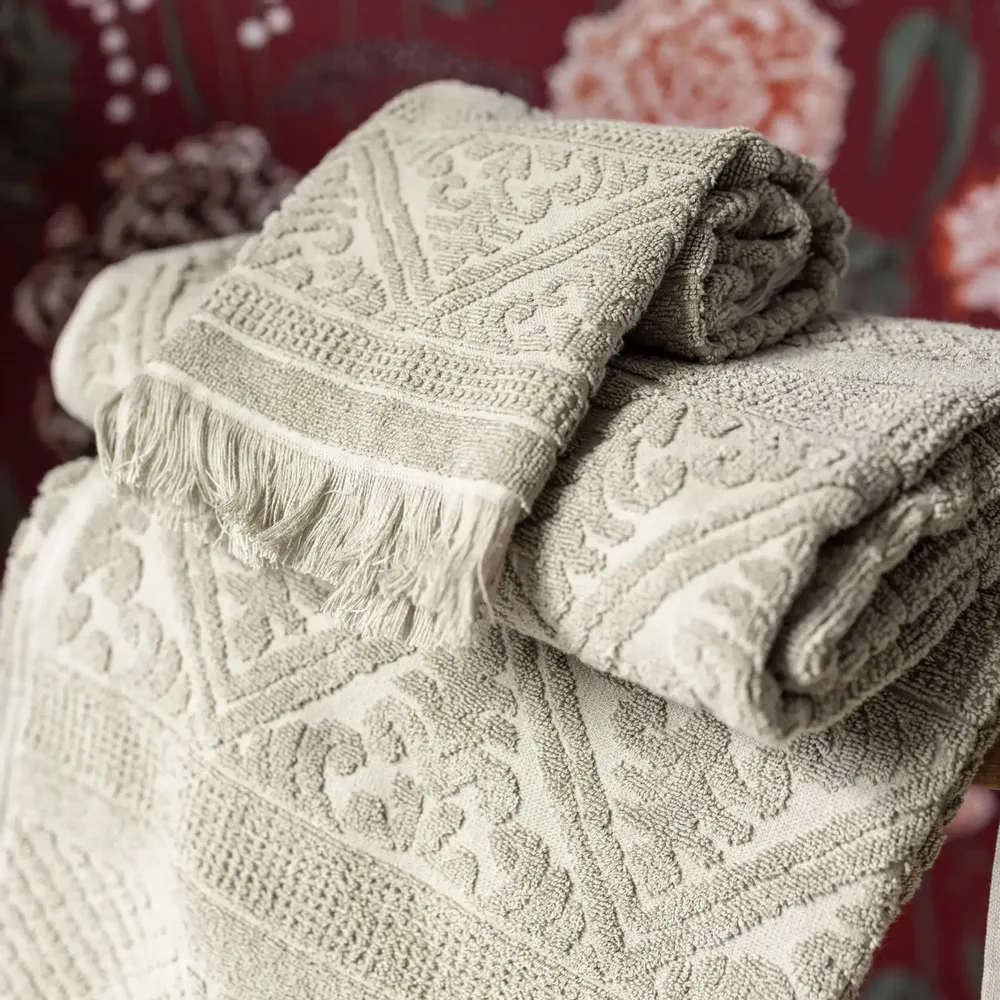 Bath towels - Zoe Bath Towel Tilleul 50 X 100 - MAISON VIVARAISE - SDE VIVARAISE WINKLER