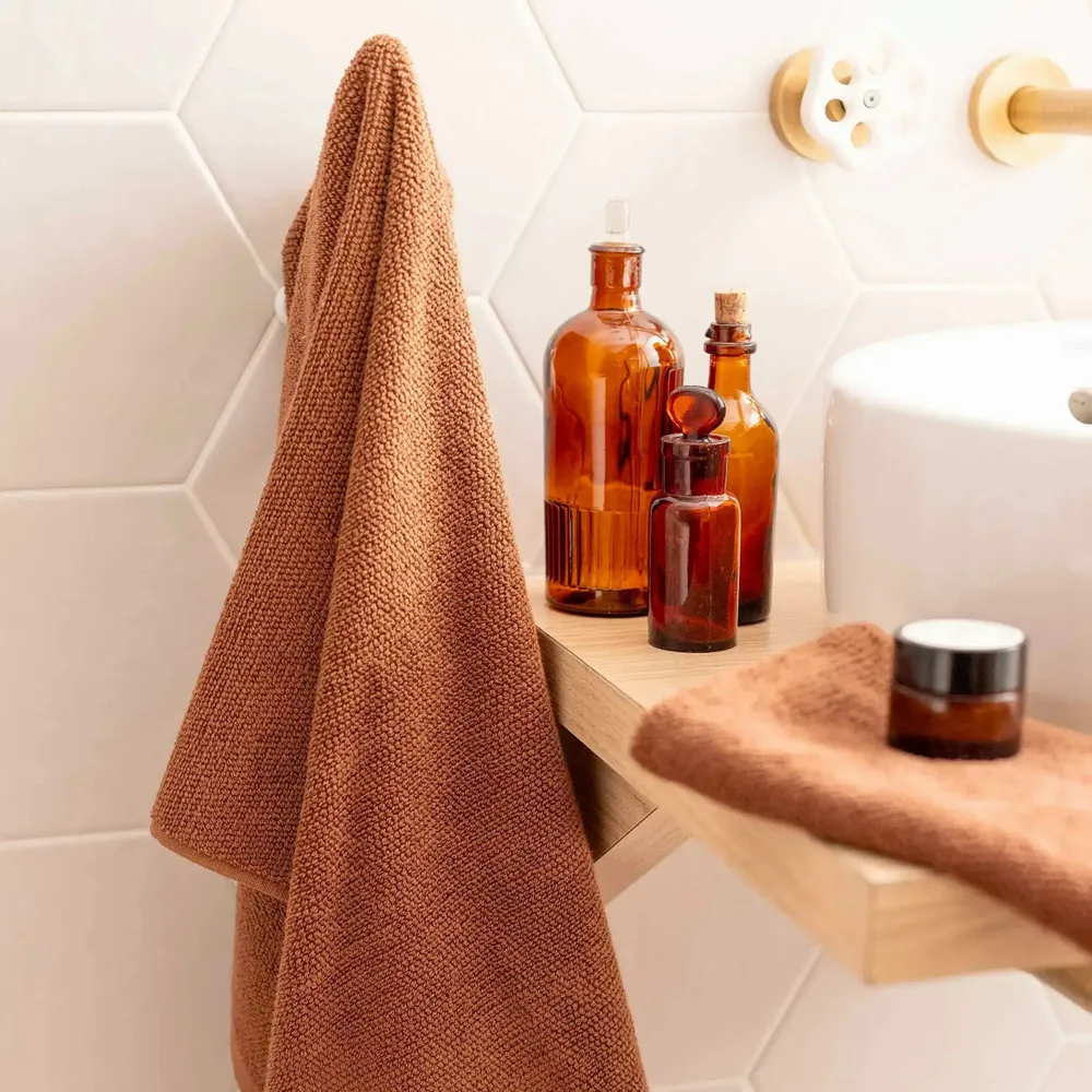 Other bath linens - Bora Bath Sheet Cacao 70 X 130 - MAISON VIVARAISE - SDE VIVARAISE WINKLER