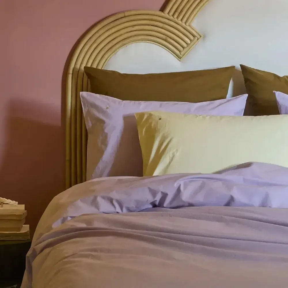 Bed linens - Céleste pillowcase Lilas 100 X 65 - LA CERISE SUR LE GATEAU