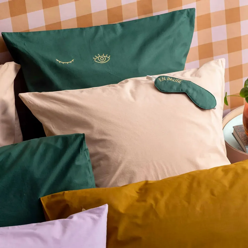 Bed linens - Pillowcase Eyes Nori 65 X 65 - LA CERISE SUR LE GATEAU