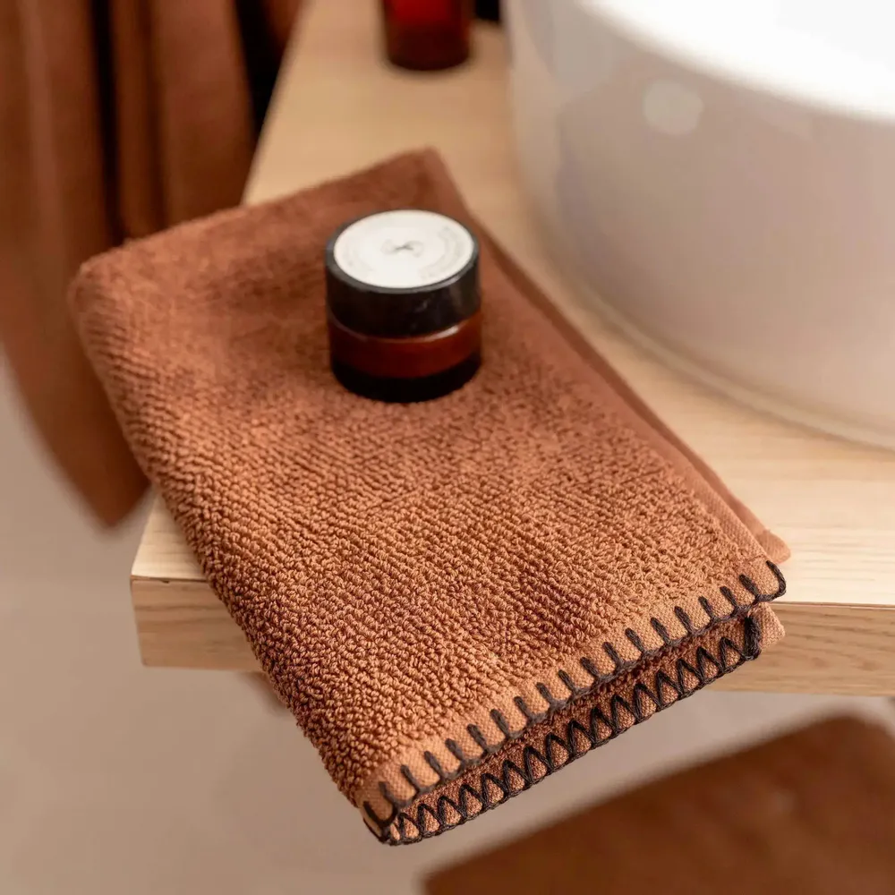 Other bath linens - Bora Guest Towel Cacao 30 X 50 - MAISON VIVARAISE - SDE VIVARAISE WINKLER