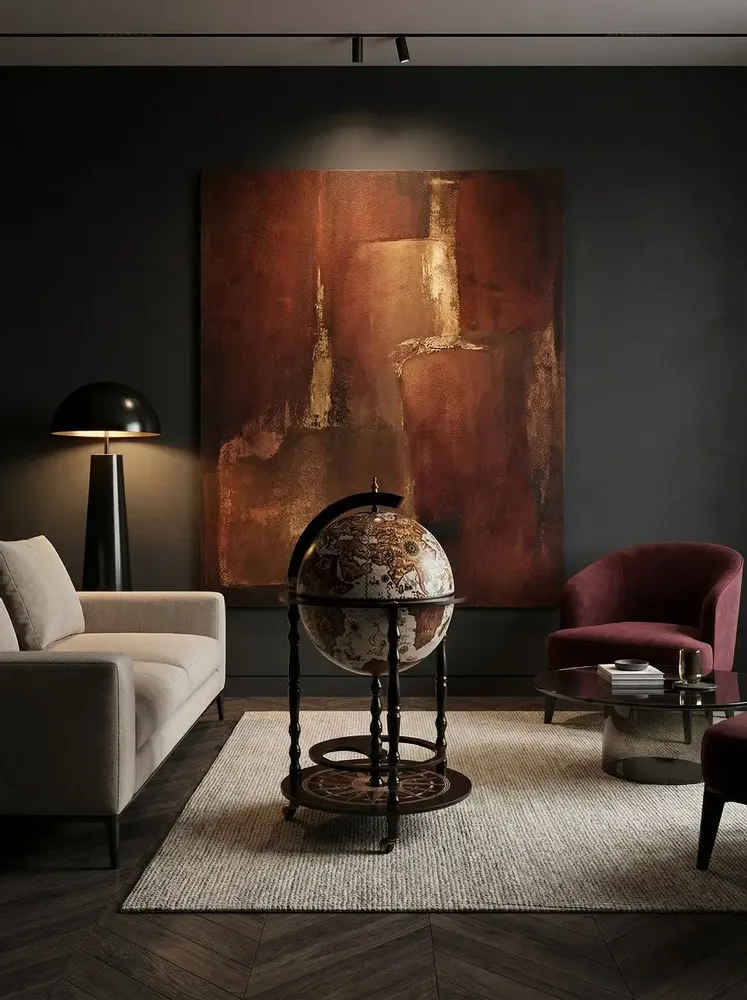 Chariots pour restaurants - Zoffoli Bar Globe Vulcano d.40cm - ZOFFOLI MAPPAMONDI