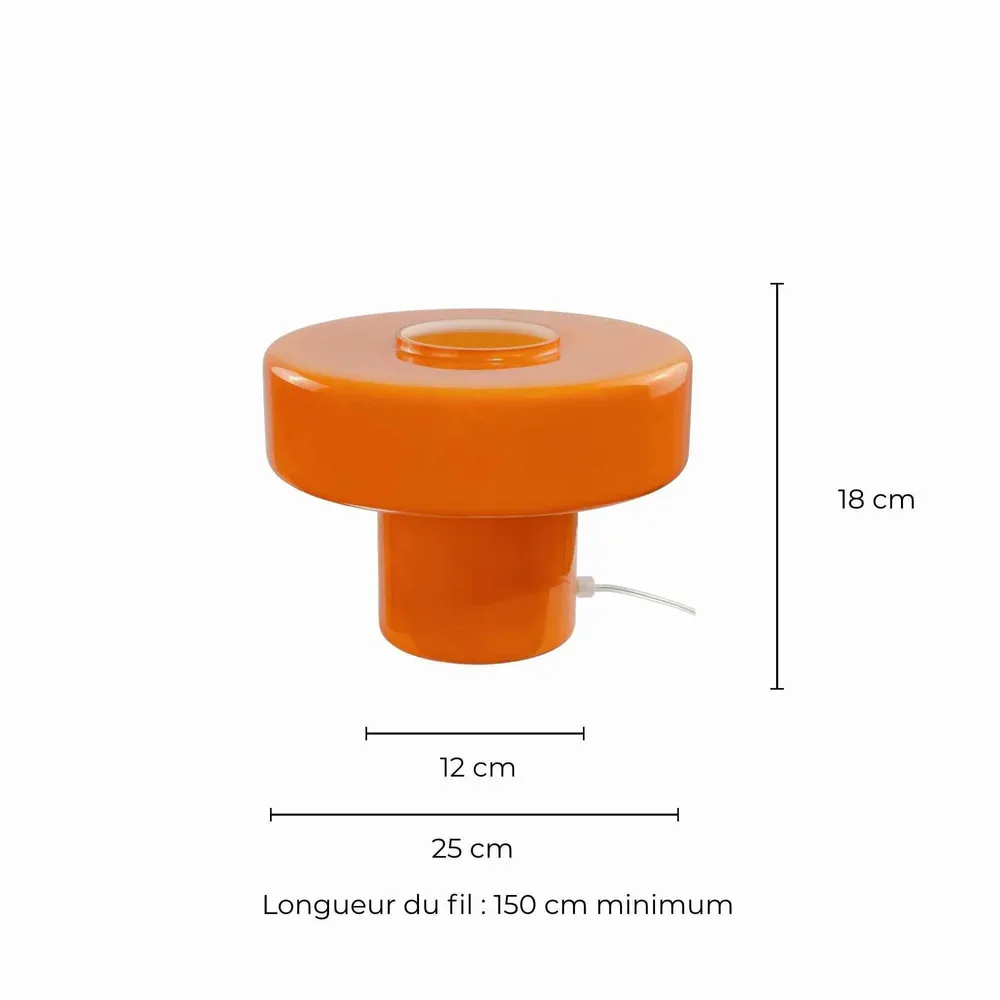 Lampes à poser - Lampe à poser en verre orange, FOZA - C-CRÉATION | BOUDET