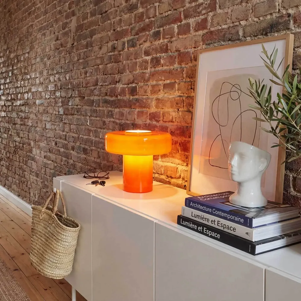 Lampes à poser - Lampe à poser XXL en verre orange, FOZA MAXI - C-CRÉATION | BOUDET