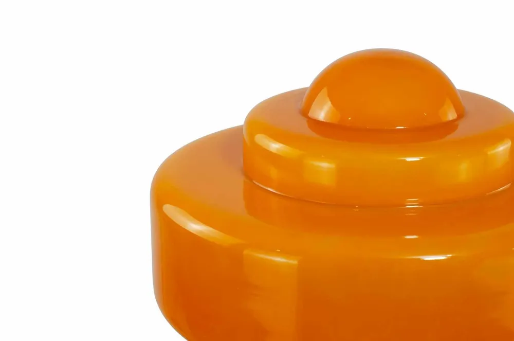 Table lamps - Orange glass and chrome metal table lamp, ZENI - C-CRÉATION | BOUDET