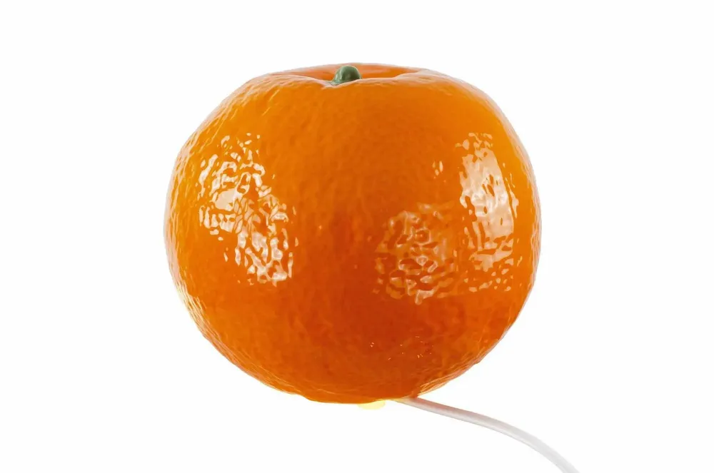 Lampes à poser - Lampe à poser en céramique orange forme fruit, NARAN - C-CRÉATION | BOUDET