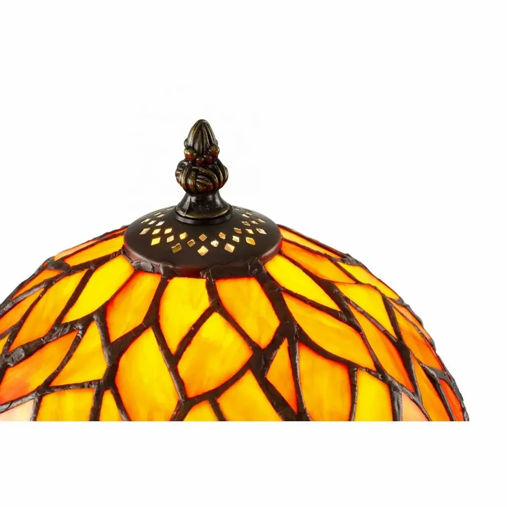Table lamps - Small orange mosaic glass and zinc table lamp, TIFFANY CAMILLE - C-CRÉATION | BOUDET