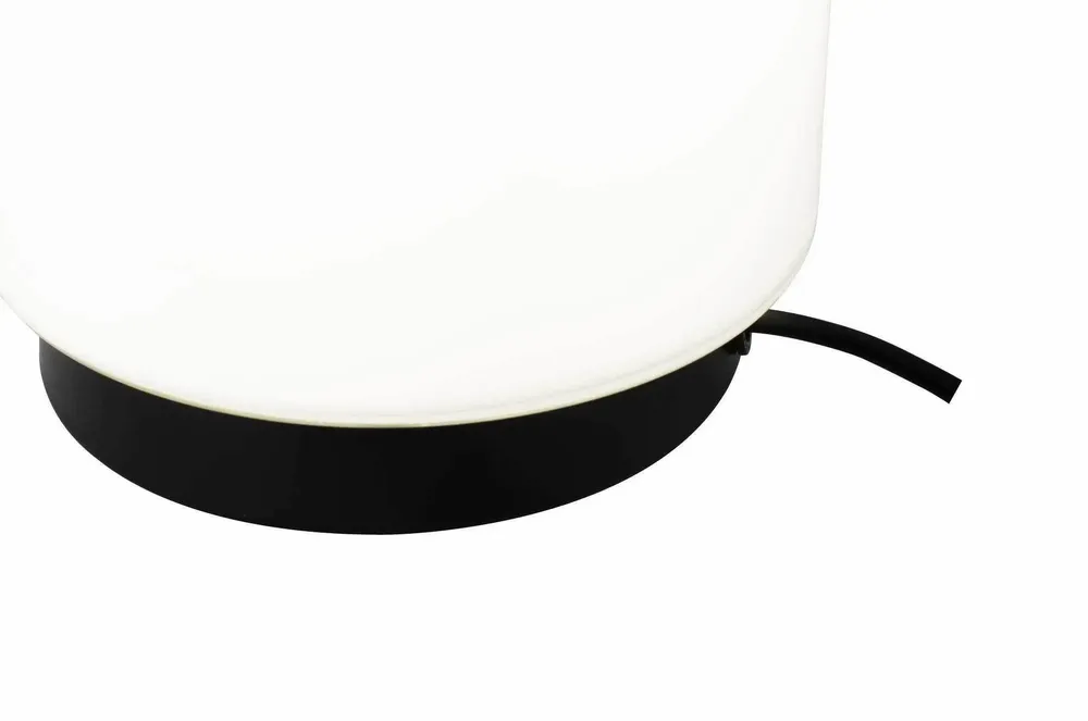 Lampes à poser - Lampe à poser en verre blanc et métal noir, TEORA - C-CRÉATION | BOUDET
