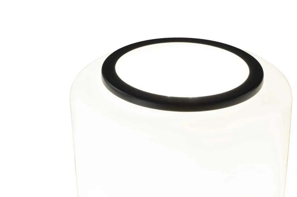 Lampes à poser - Lampe à poser en verre blanc et métal noir, TEORA - C-CRÉATION | BOUDET