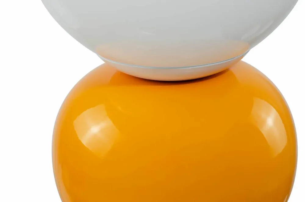Lampes à poser - Lampe à poser en métal orange et verre opalin, PETITE DAME - C-CRÉATION | BOUDET