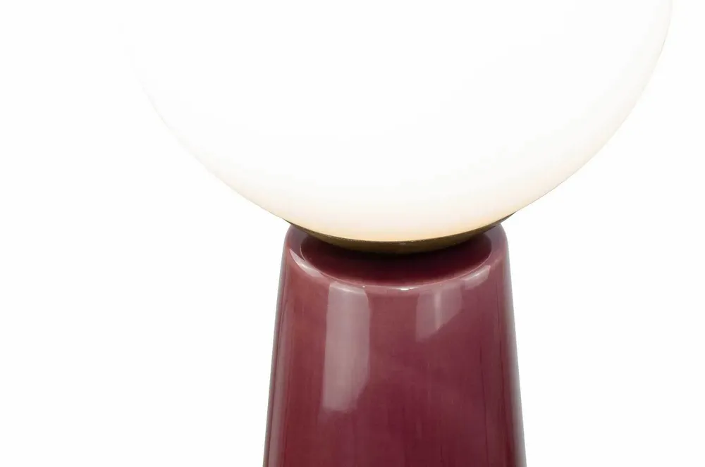 Lampes à poser - Lampe à poser en céramique bordeaux, verre et métal, COLYNE - C-CRÉATION | BOUDET