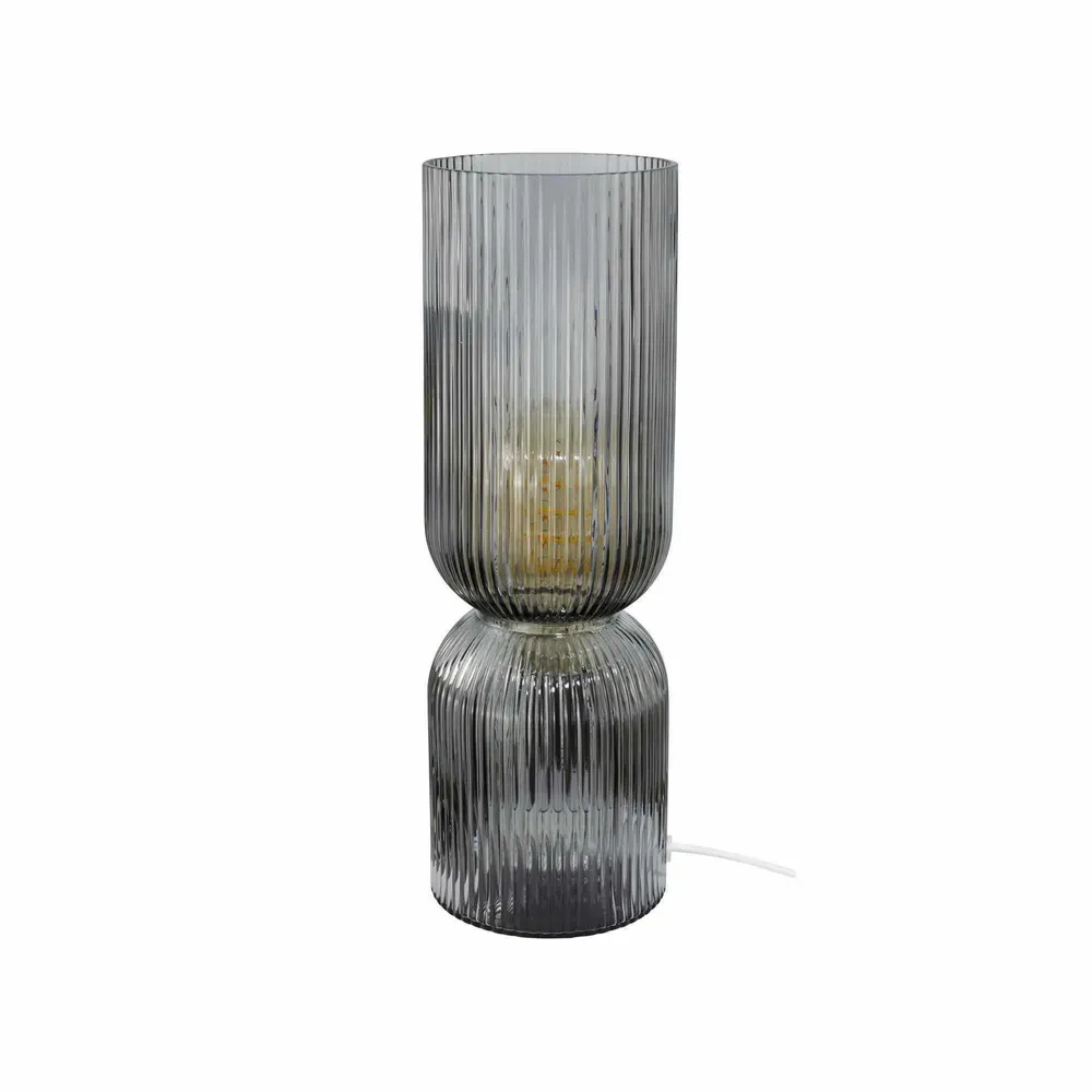 Lampes à poser - Lampe à poser en verre strié fumé, CHARMY - C-CRÉATION | BOUDET