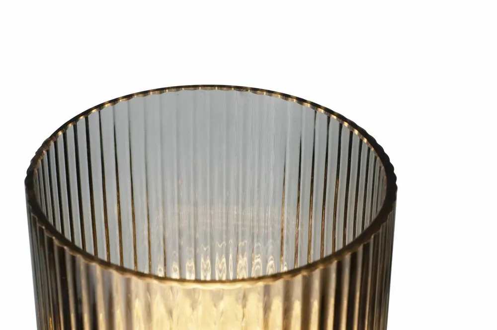 Lampes à poser - Lampe à poser en verre strié fumé, CHARMY - C-CRÉATION | BOUDET