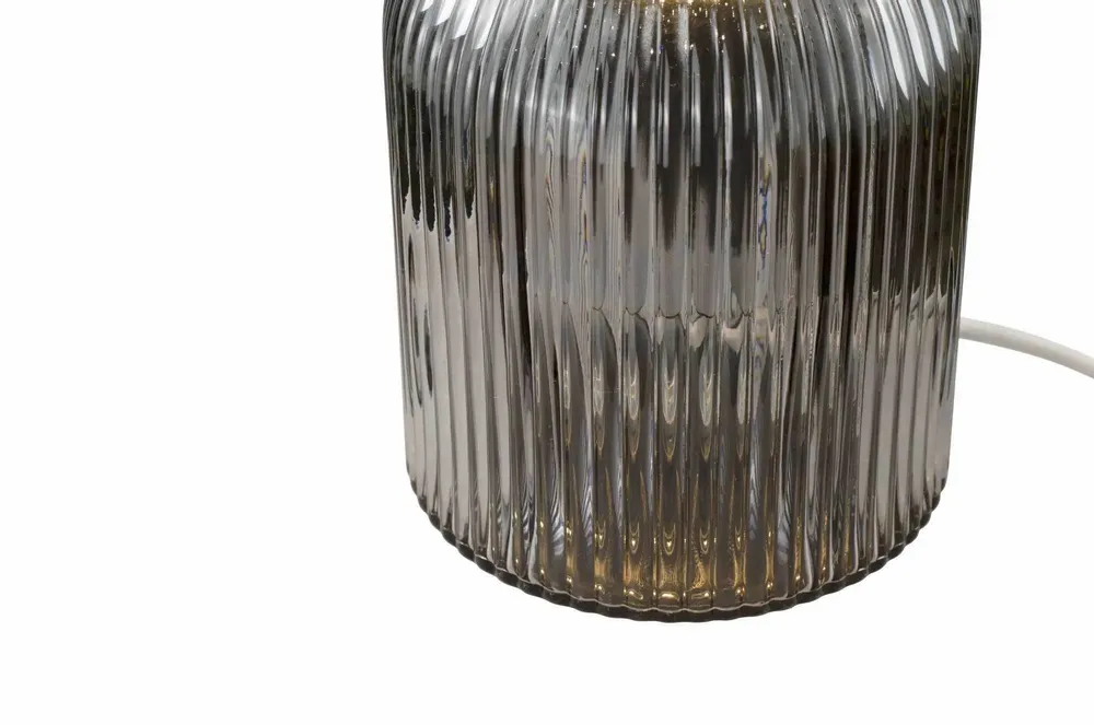Lampes à poser - Lampe à poser en verre strié fumé, CHARMY - C-CRÉATION | BOUDET
