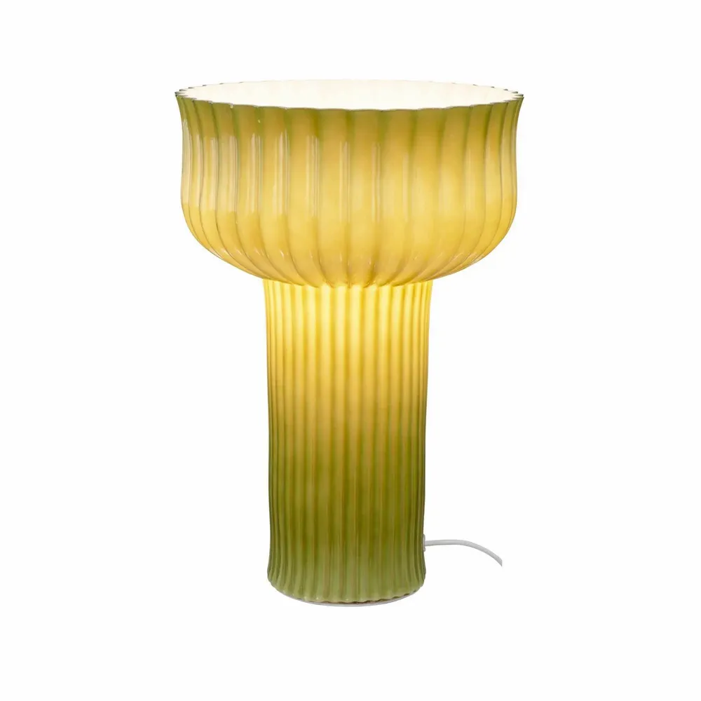 Lampes à poser - Lampe à poser en verre strié vert, NEMONE - C-CRÉATION | BOUDET