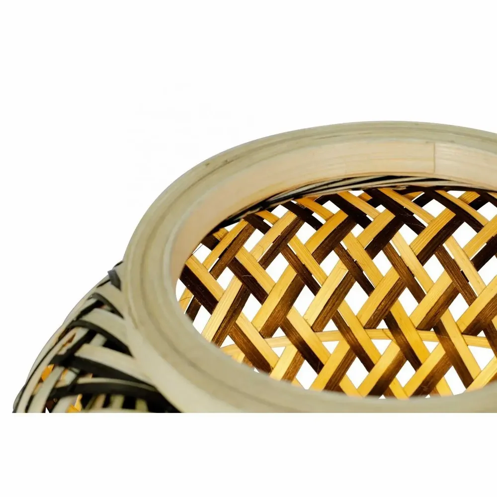 Lampes à poser - Lampe à poser en bambou bicolore et métal noir, MINELLE - C-CRÉATION | BOUDET