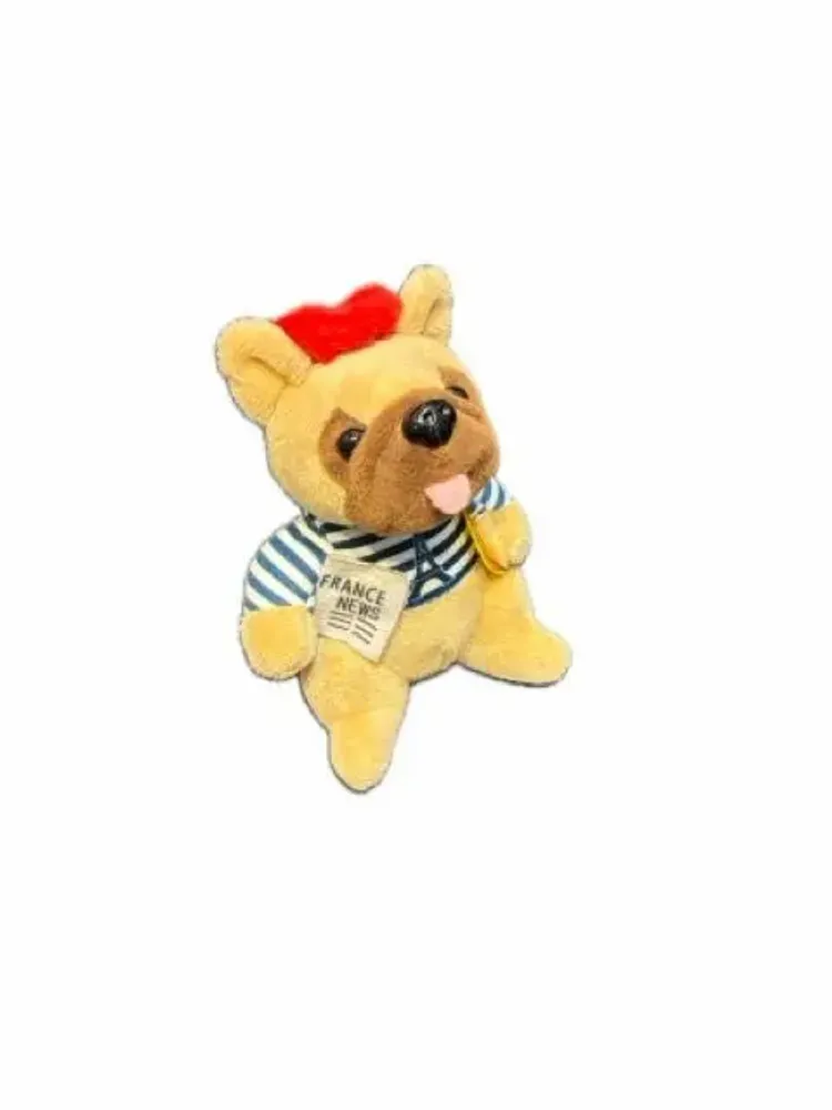 Soft toy - Louis le Bouledogue Français 12cm Keyring - LE PIGEON PARISIEN